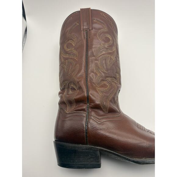 Dan Post Boots 10 D Mens Brown Leather 2111 Milwaukee Semi Point Western Cowboy main image 6
